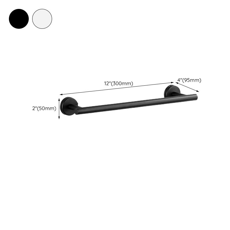 BowLift | Modern Bathroom Hardware Set in Stainless Steel Brushed Chrome Towel Bar/Ring & Bathrobe Hook