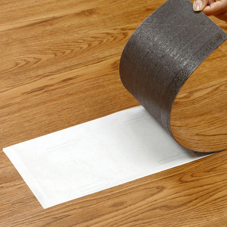 BowLift | Smooth PVC Flooring Peel and Stick Wood Look Rectangular Vinyl Flooring