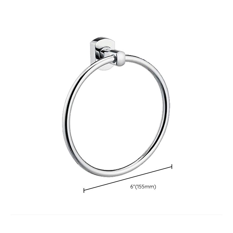 BowLift | Polished Chrome Modern Bathroom Accessory Set Silver Towel Holder/Bath Shelf