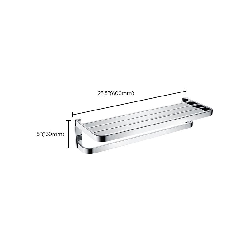 BowLift | Polished Chrome Modern Bathroom Accessory Set made of Stainless Steel Towel Holder/Soap Dish