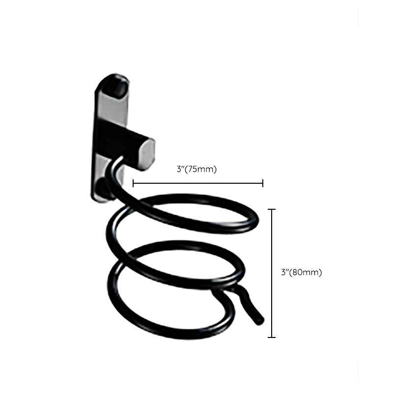 BowLift | Contemporary Bathroom Accessory Set Black Surface Bathrobe Hook/Towel Ring Bar