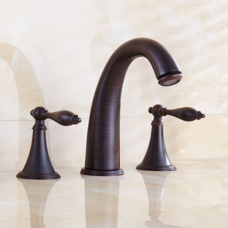 BowLift | Copper Deck-Mounted Roman Bathtub Faucet Low Arc Roman Bathtub Faucet Set