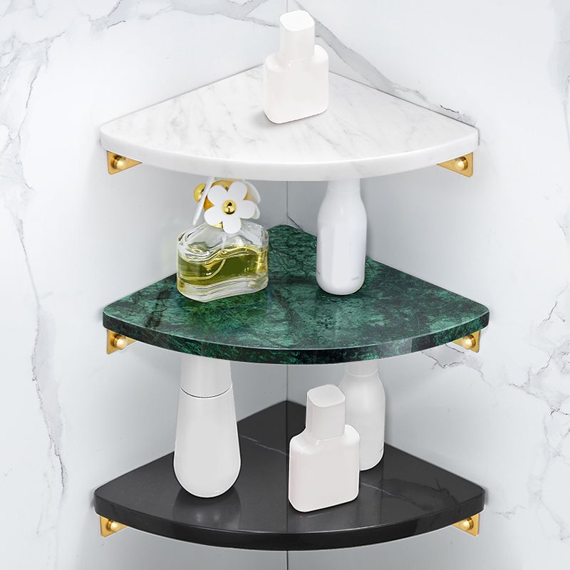 BowLift | 2-piece Bathroom Hardware Set Metal and Marble Bathroom Shelf Set