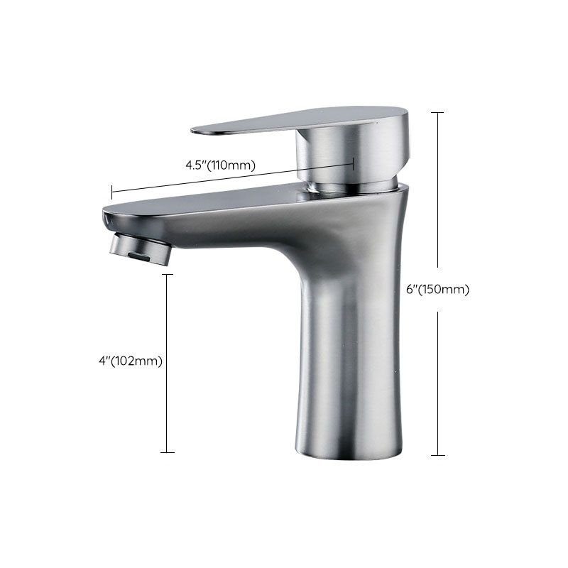 BowLift | Contemporary Stainless Steel Sink Faucet Lever Handles Low Arc Sink Faucet