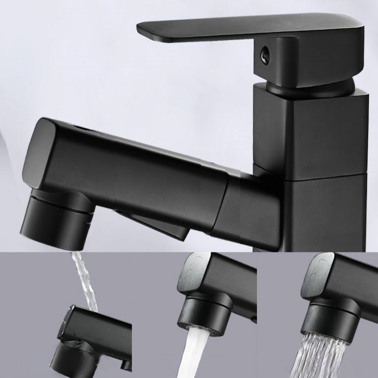 BowLift | Bathroom faucet with pull-out lever handle Single hole basin mixer