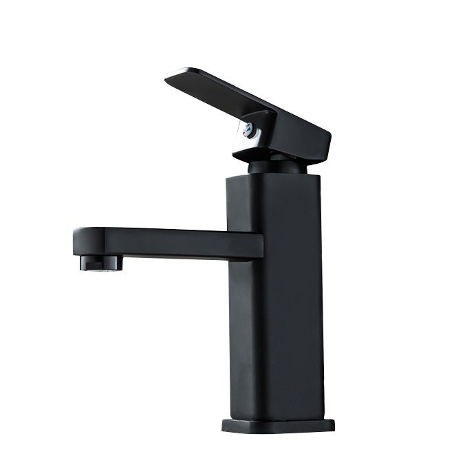 BowLift | Cubic Basin Faucet Simple Low Arc Bathroom Faucet with 1 Hole