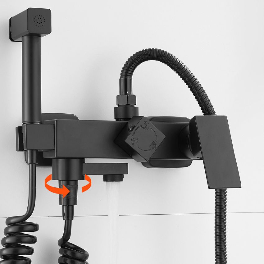 BowLift | Black Wall-Mounted Shower Head Combo Modern Metal Shower System