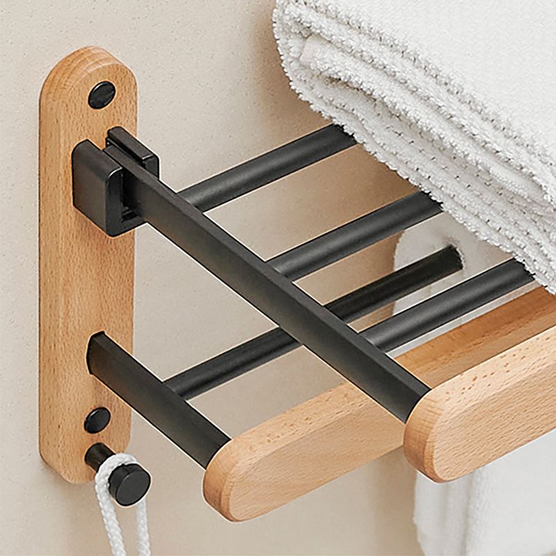 BowLift | Metal and wood bathroom accessories as a single piece or in a set in black