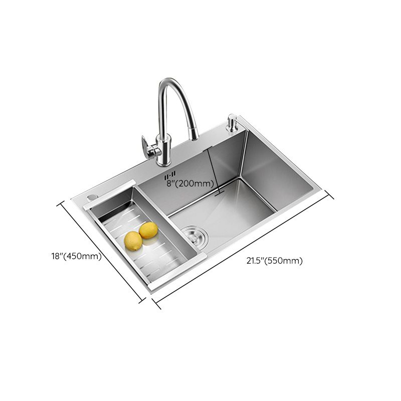 BowLift | Contemporary Style Kitchen Sink Stainless Steel Color Fast Built-In Sink