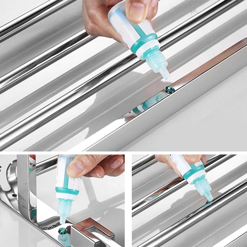 BowLift | Modern Stainless Steel Bathroom Set Silver Bathroom Accessory Set