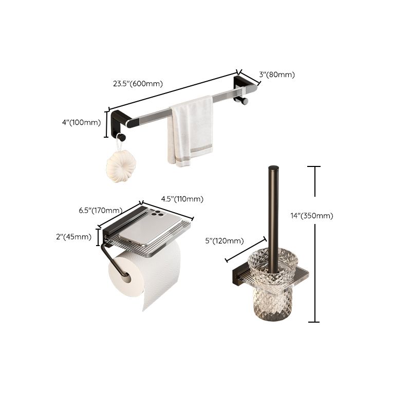 BowLift | Contemporary Black Metal Bathroom Accessories Single Piece or as Set