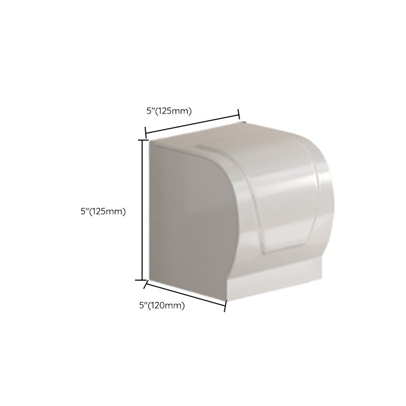 BowLift | Contemporary Bathroom Hardware Set in White with Bath Shelf/Towel Holder/Paper Holder