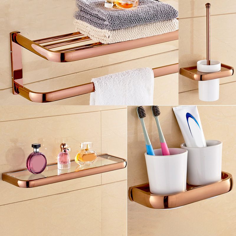 BowLift | 6-piece Bathroom Accessory Set Vintage Brass Bath Hardware Set