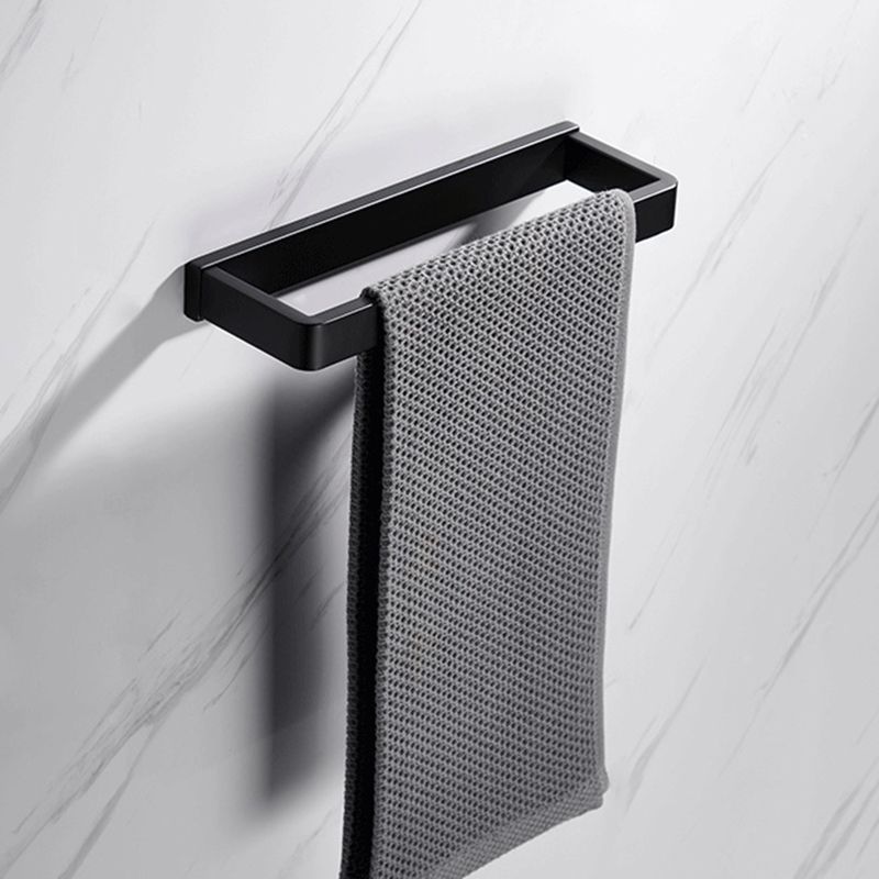 BowLift | Matt Black 5-piece modern bathroom accessory as a single item or as a set with towel bar