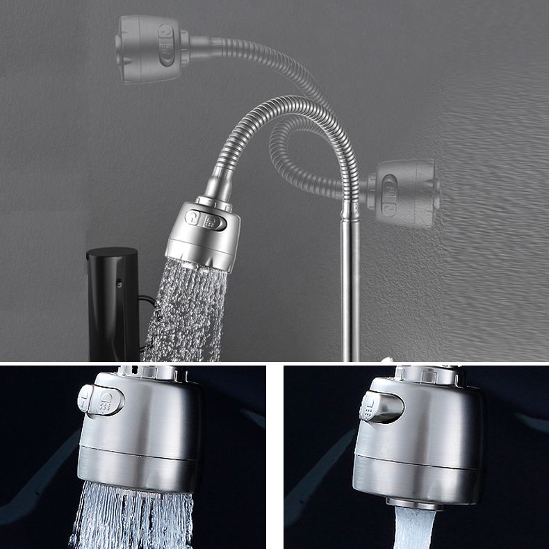 BowLift | Modern Bridge Faucet 304 Stainless Steel Knob Handle Swivel Spout Wall Mounted Faucet