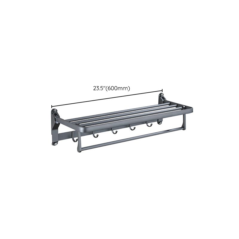 BowLift | Matt gray bathroom accessory set bathroom shelf/towel holder & paper holder included