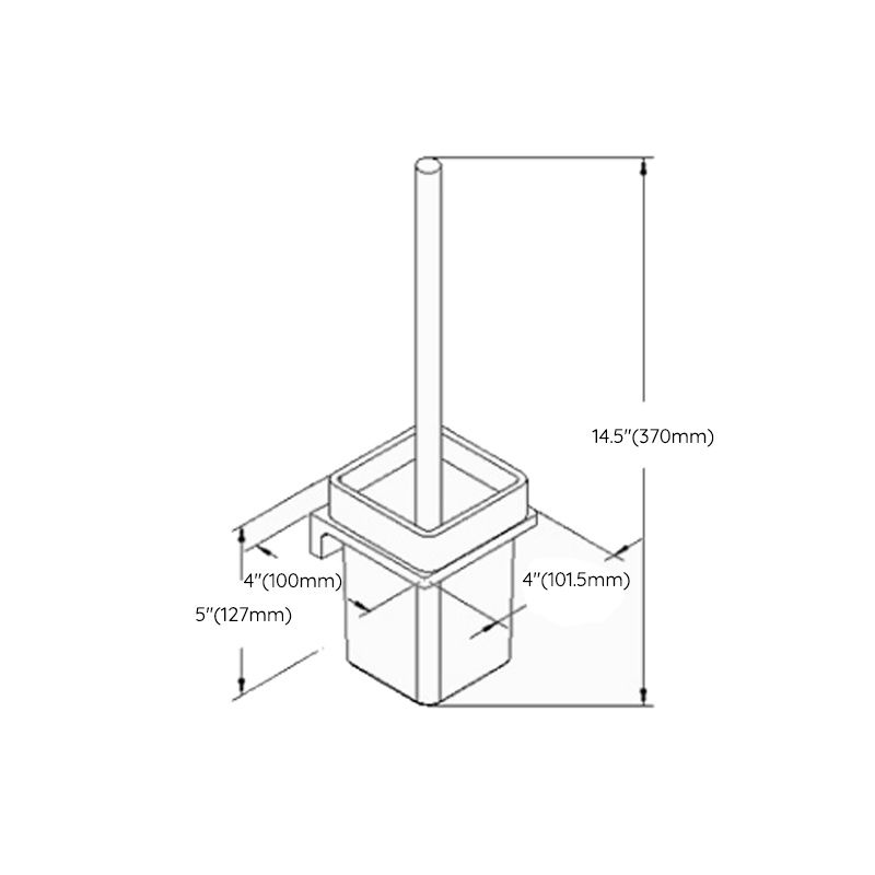 BowLift | Black 6-piece Bathroom Accessory Set Modern Shower Curtain Rod / Bathrobe Hooks and Towel Bar