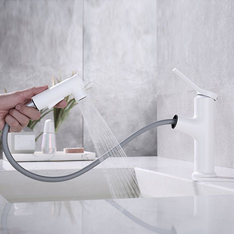BowLift | Contemporary Single Handle Faucet Retractable Sink Faucet with Lever Handle