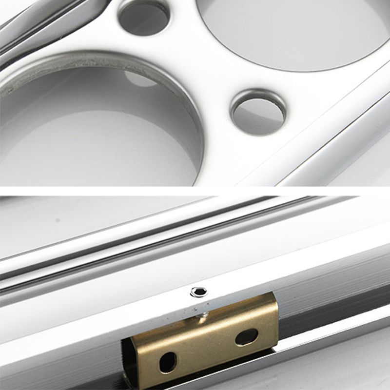 BowLift | Contemporary silver bathroom set with bathroom shelf and towel rail