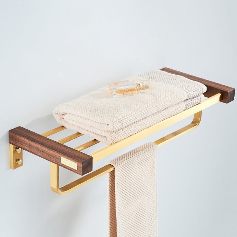 BowLift | Wood and Aluminum Bath Hardware Set Golden Bathroom Accessory Set