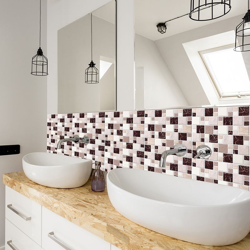 BowLift | Pattern Matte Color Stone Peel and Stick Mosaic Tile Peel and Stick Tile Set of 2