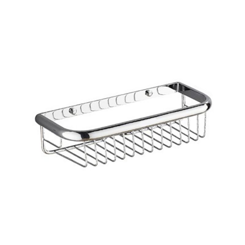 BowLift | Polished Chrome Modern Bathroom Accessory Set Silver Towel Holder/Bath Shelf