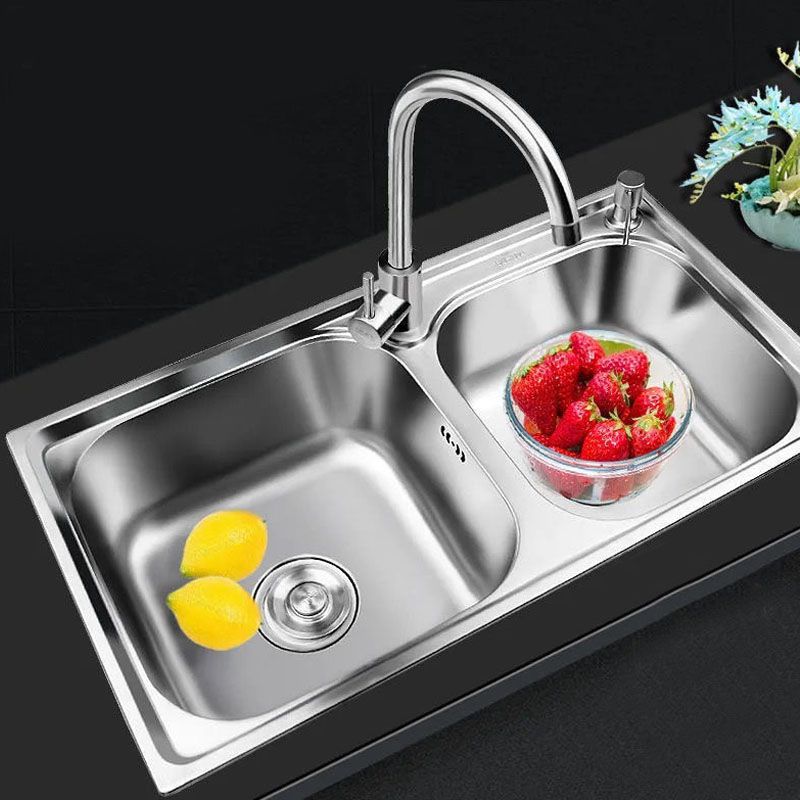 BowLift | Classic Style Kitchen Sink Stainless Steel Kitchen Sink with Drainage Hole Kit