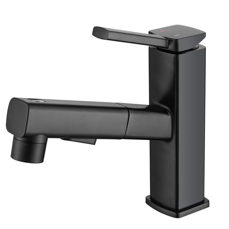 BowLift | Contemporary Vessel Sink Faucet Copper Single Handle Low Arc Pull Down Vessel Faucet