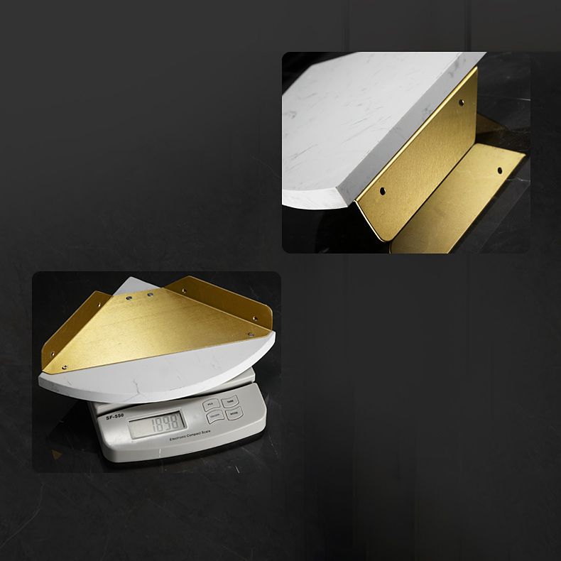 BowLift | Aluminum Bathroom Accessory Set 4 cm high Marble Bath Shelf