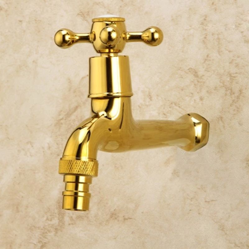 BowLift | Glam Wall-mounted Bathroom Faucet Cross Handle Low Arc Round Basin Faucet