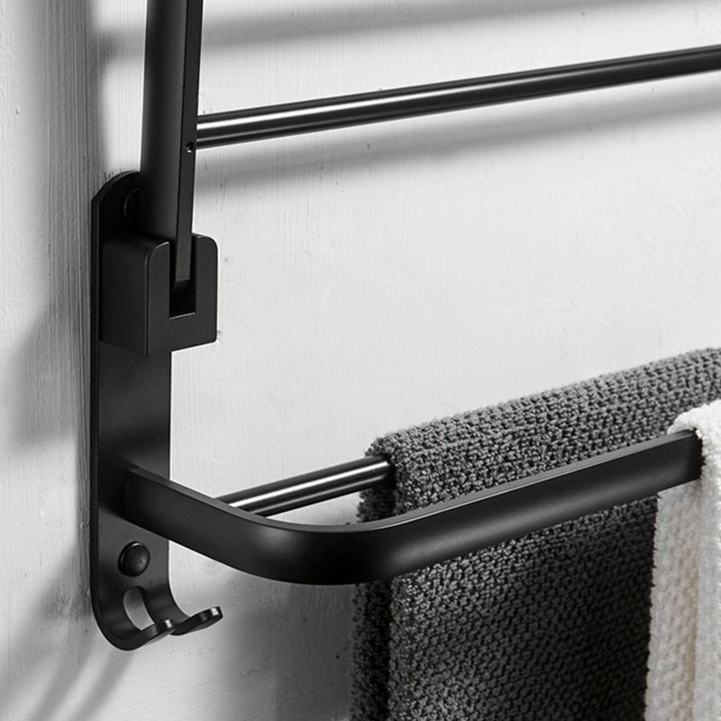 BowLift | Contemporary 8-piece Bathroom Accessory Set Matte Black Bathroom Shelf/Paper Holder/Towel Hook