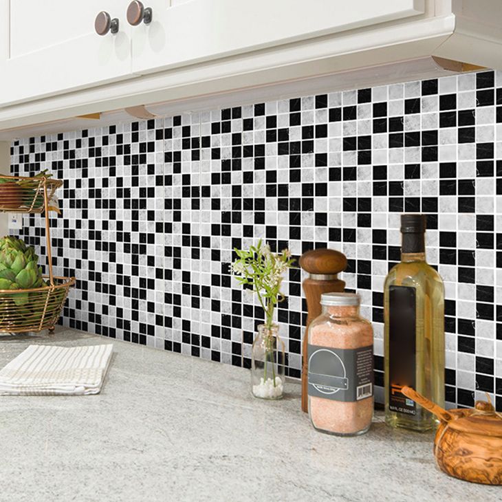 BowLift | Peel & Stick Mosaic Tile Plastic Square Stain-Resistant Peel and Stick Tiles for Shower