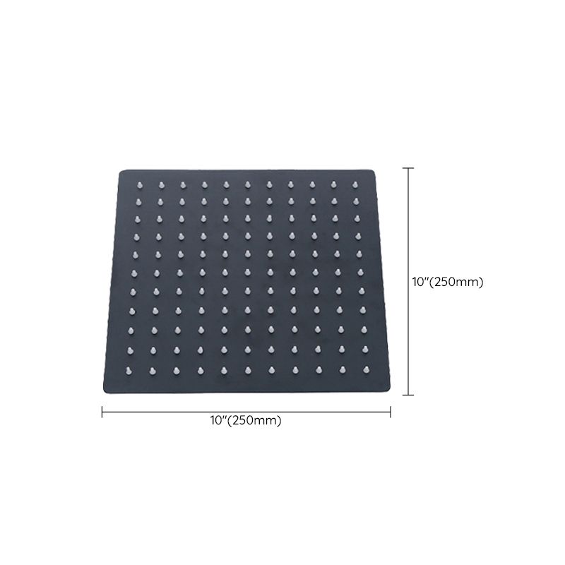 BowLift | Black Square Fest Shower Head Modern Style Wall Mounted Shower Head