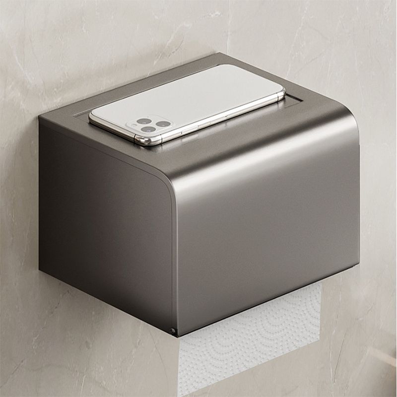 BowLift | Aluminum modern bathroom accessories set polished gray bathroom shelf/paper holder/robe hook