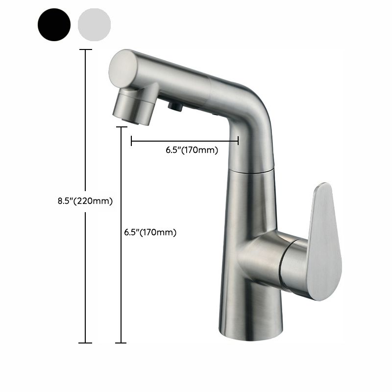 BowLift | Contemporary Vessel Faucet Pull-Out Faucet with Single Lever Handle