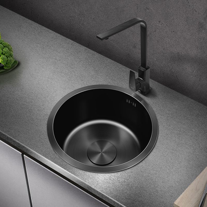 BowLift | Classic Round Sink Stainless Steel Built-in Sink Non-Slip Round Basin for the Kitchen