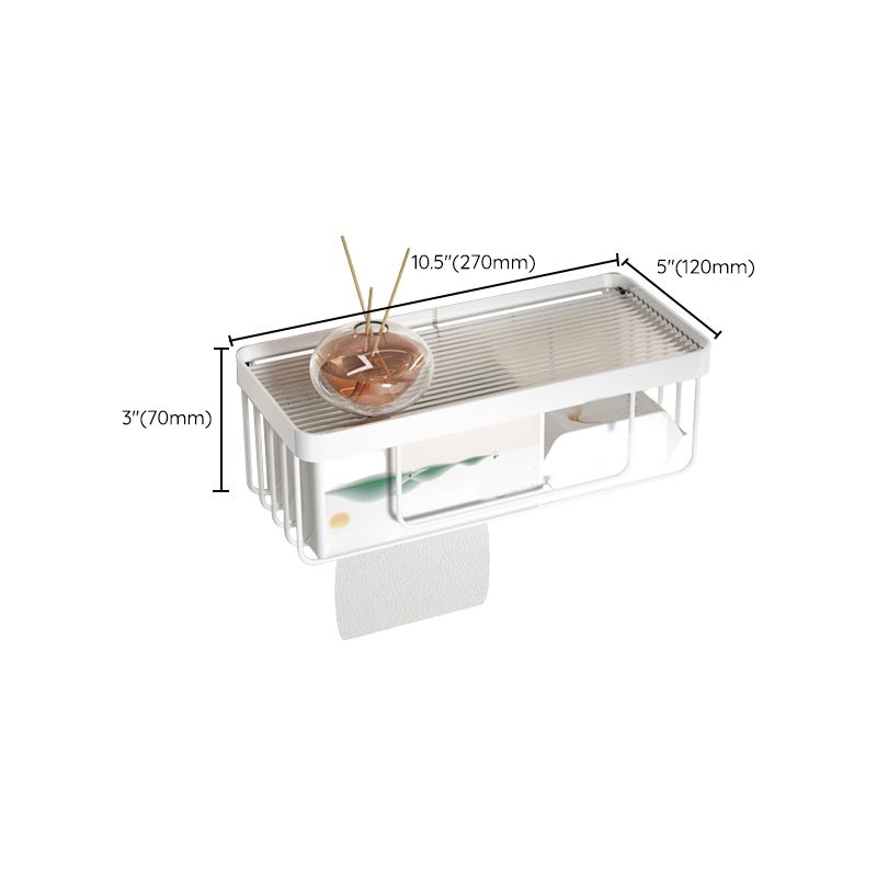 BowLift | White Metal and Acrylic Bathroom Accessories as a Single Piece or in a Set with Bathroom Shelf