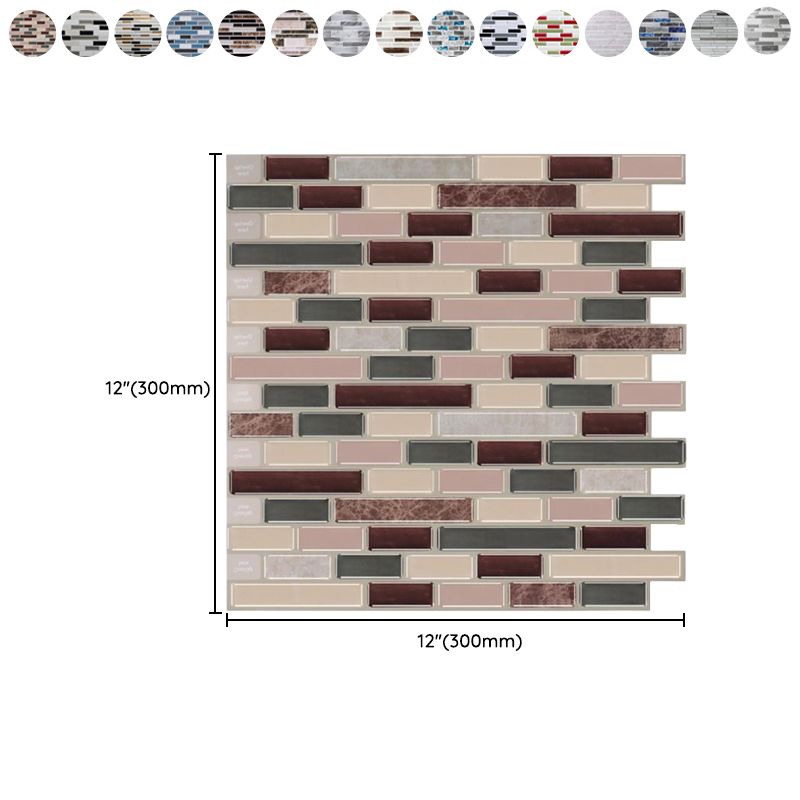 BowLift | Peel & Stick Subway Tile Stain Resistant Plastic Rectangle Peel and Stick Tile 2-Pack