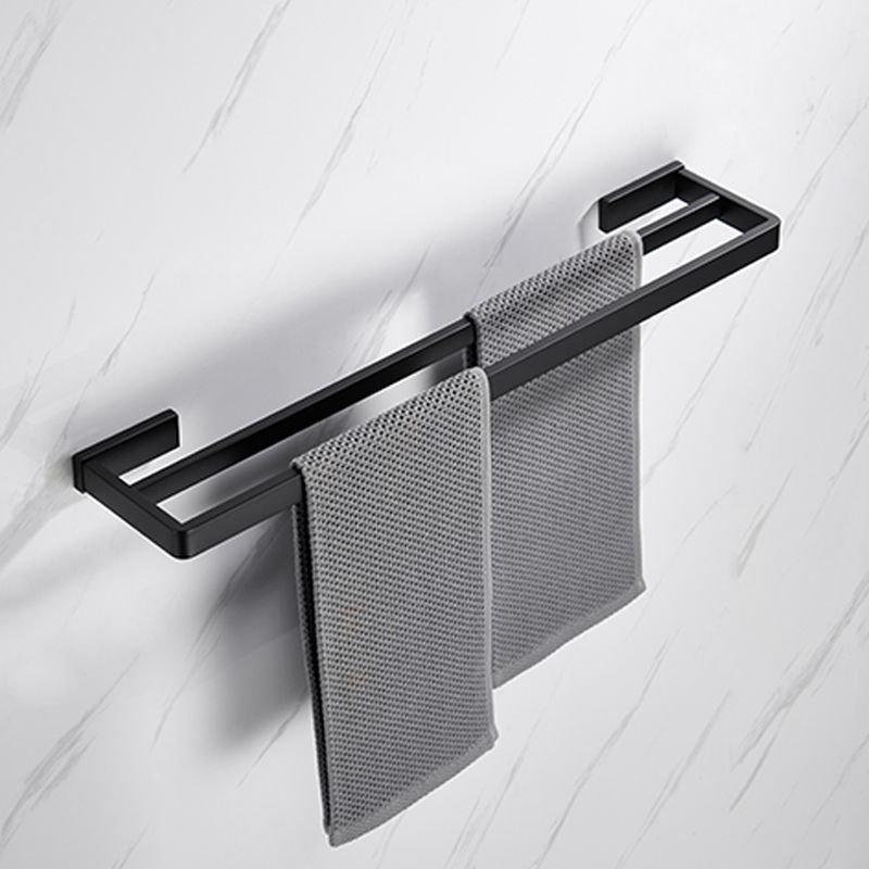 BowLift | Matt Black 5-piece modern bathroom accessory as a single item or as a set with towel bar