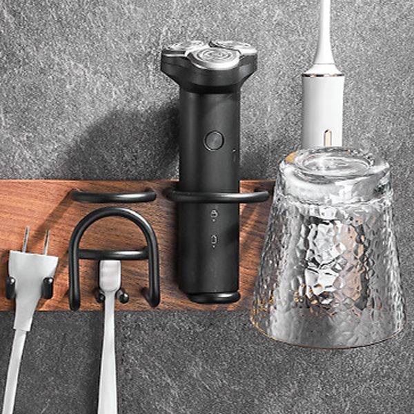 BowLift | Wood & Aluminum Bathroom Set Brown Bathroom Accessory Set