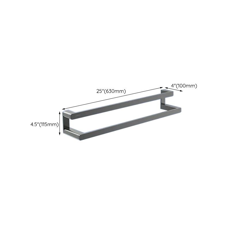 BowLift | Contemporary bathroom accessory set made of aluminum with towel holder/bath shelf
