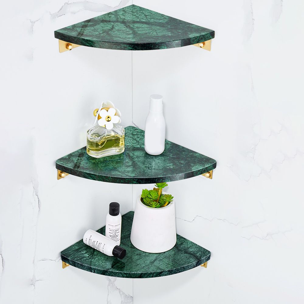 BowLift | 2-piece Bathroom Hardware Set Metal and Marble Bathroom Shelf Set