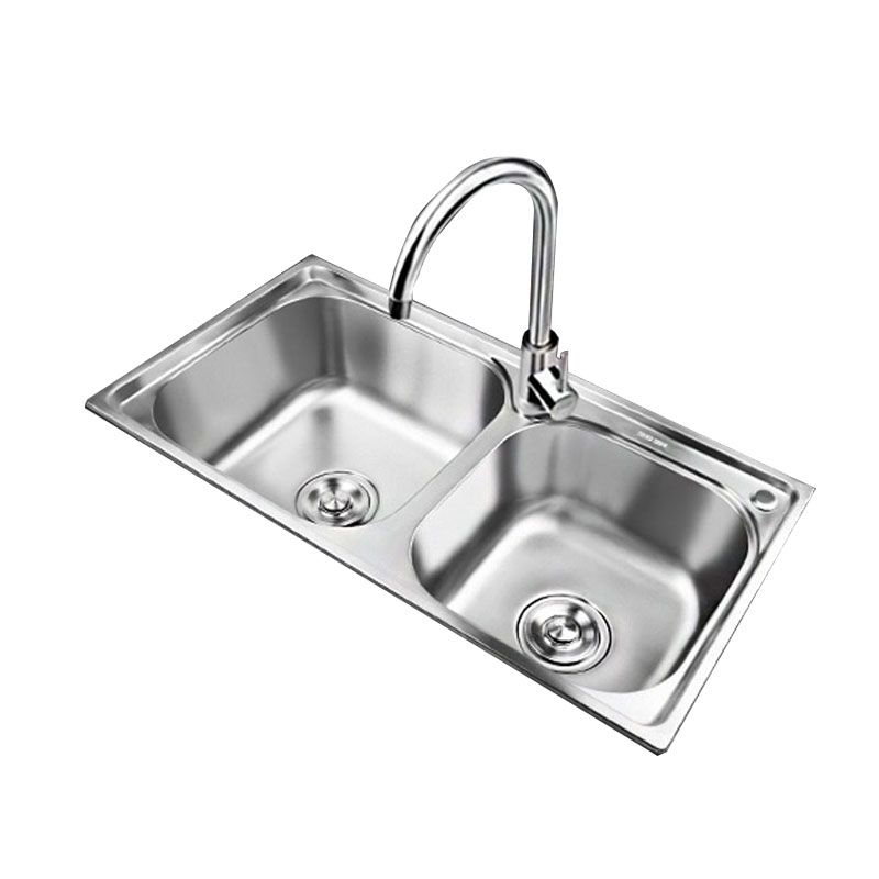 BowLift | Classic Style Kitchen Sink Stainless Steel Kitchen Sink with Drainage Hole Kit