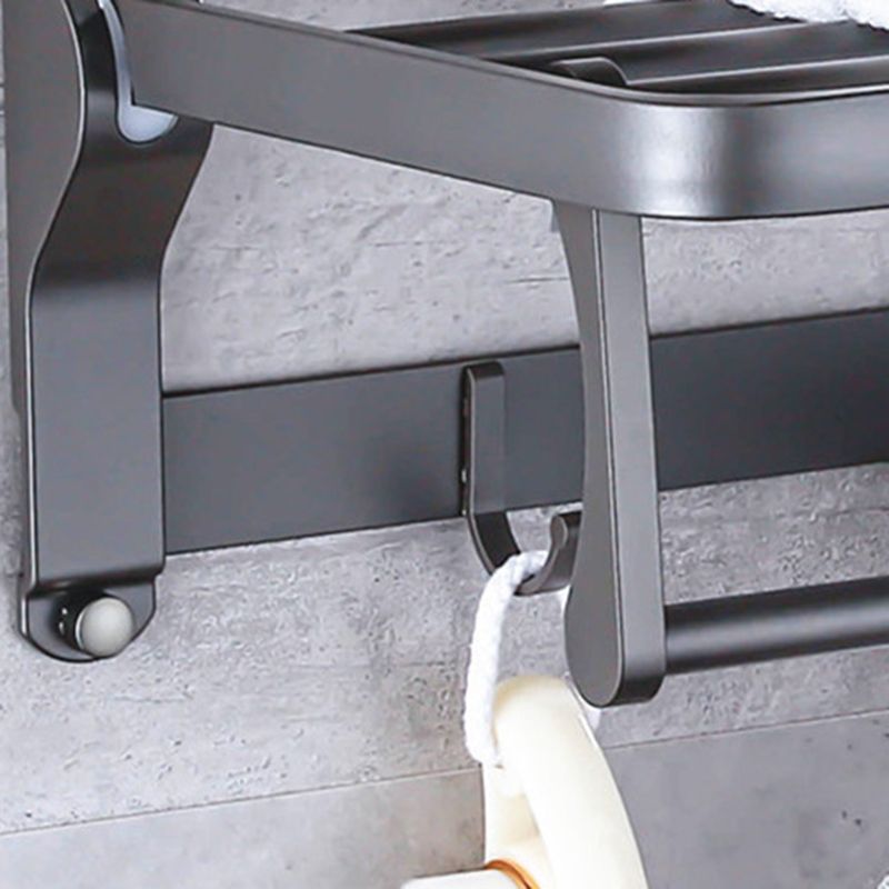 BowLift | Matt gray bathroom accessory set bathroom shelf/towel holder & paper holder included