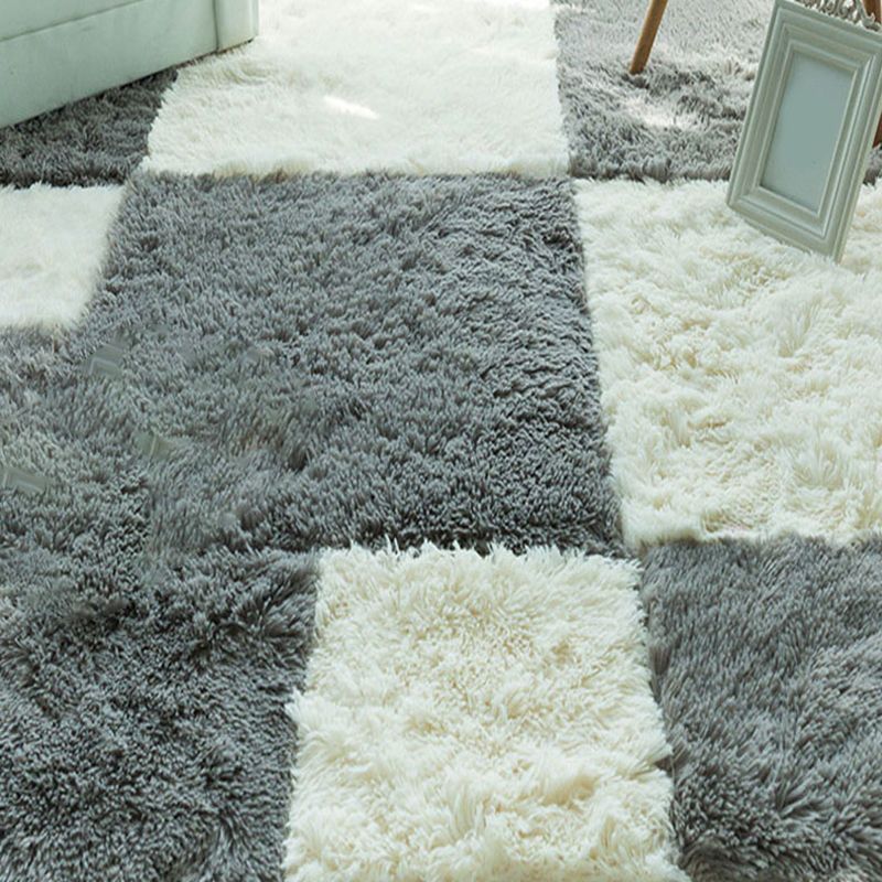 BowLift | Bedroom Carpet Tiles Solid Color Square Shag Stain Resistant Carpet Tiles