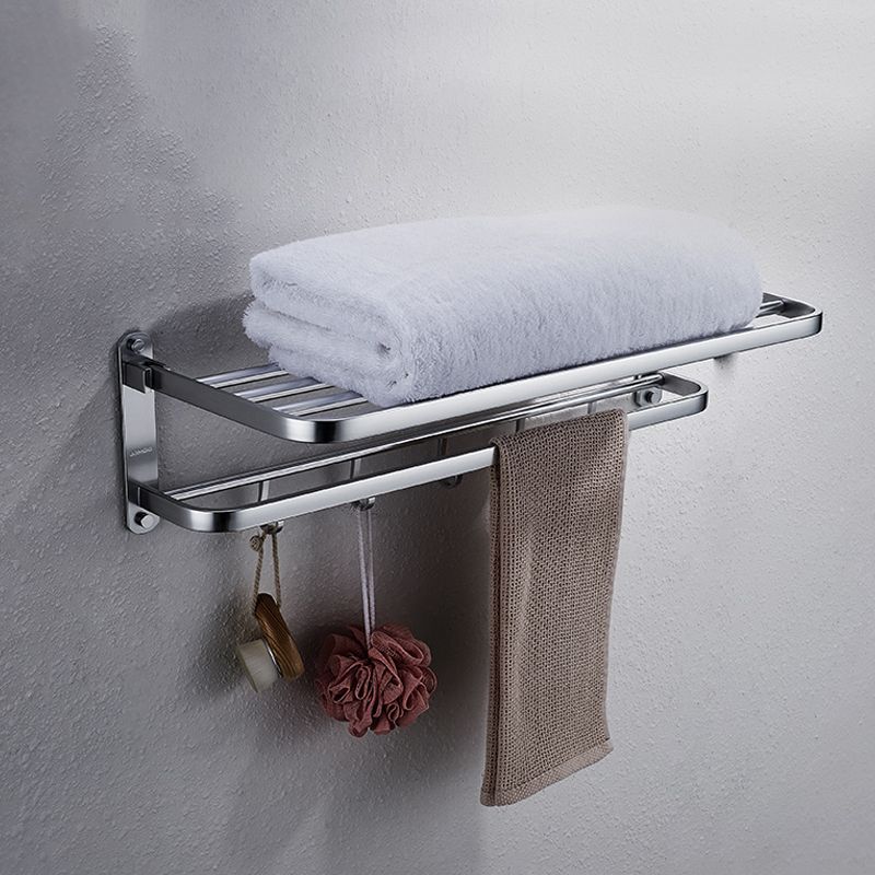 BowLift | Contemporary bathroom accessory set made of aluminum with towel holder/bath shelf