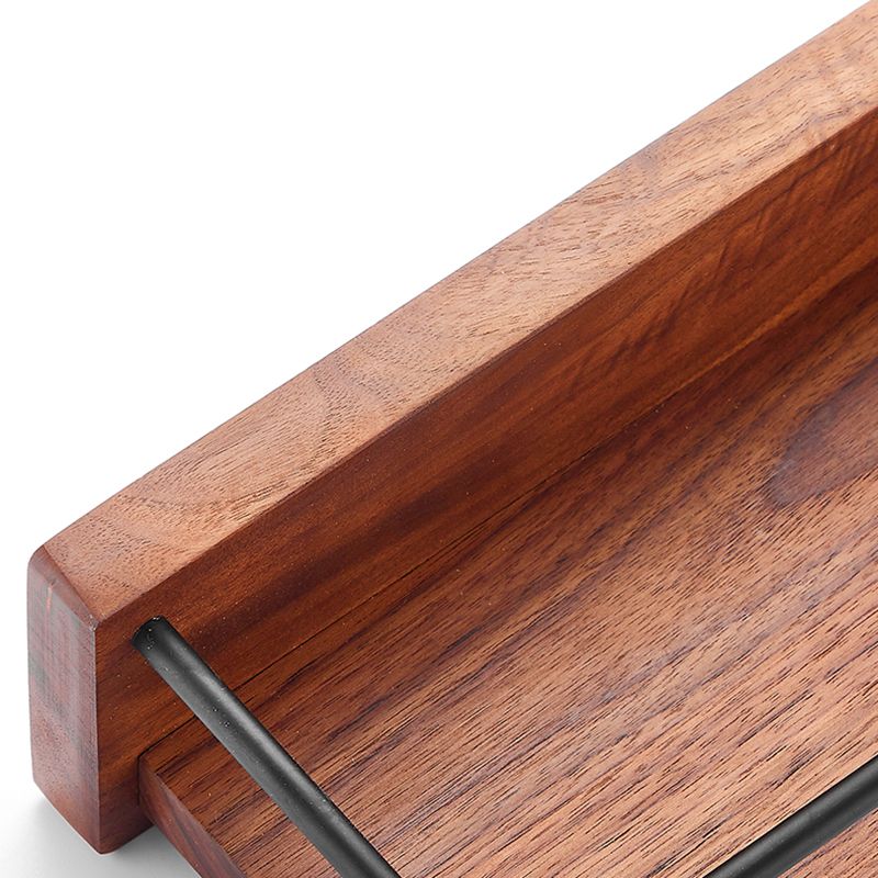 BowLift | Walnut Brown Bathroom Accessory Set Metal Folding Bath Hardware Set