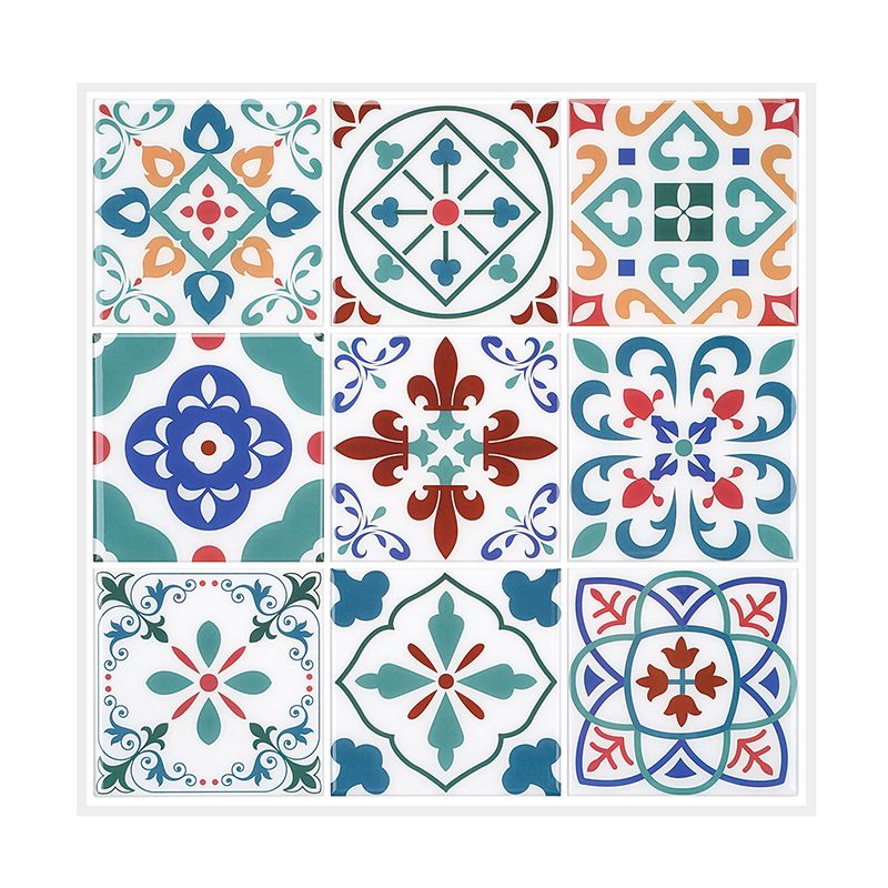 BowLift | Wall tile paste Wallpaper Floral check pattern Wallpaper tile