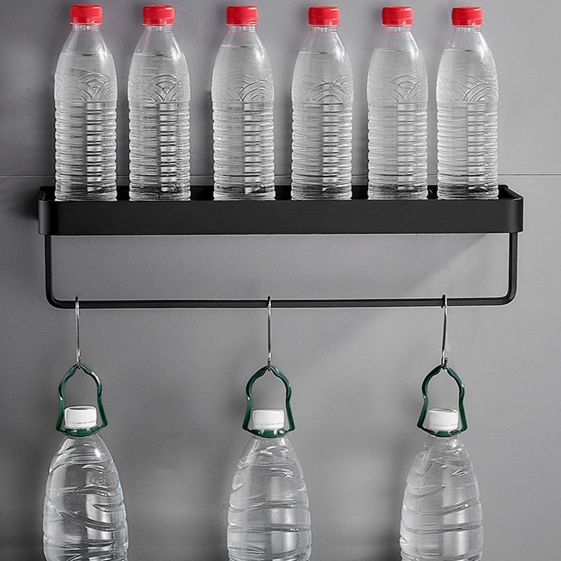 BowLift | Matt Black Bathroom Set Modern 1/2 - Piece Stainless Steel Bathroom Shelf