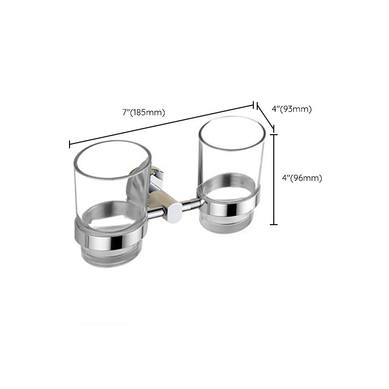 BowLift | Polished Chrome Modern Bathroom Accessory Set Silver Towel Holder/Bath Shelf